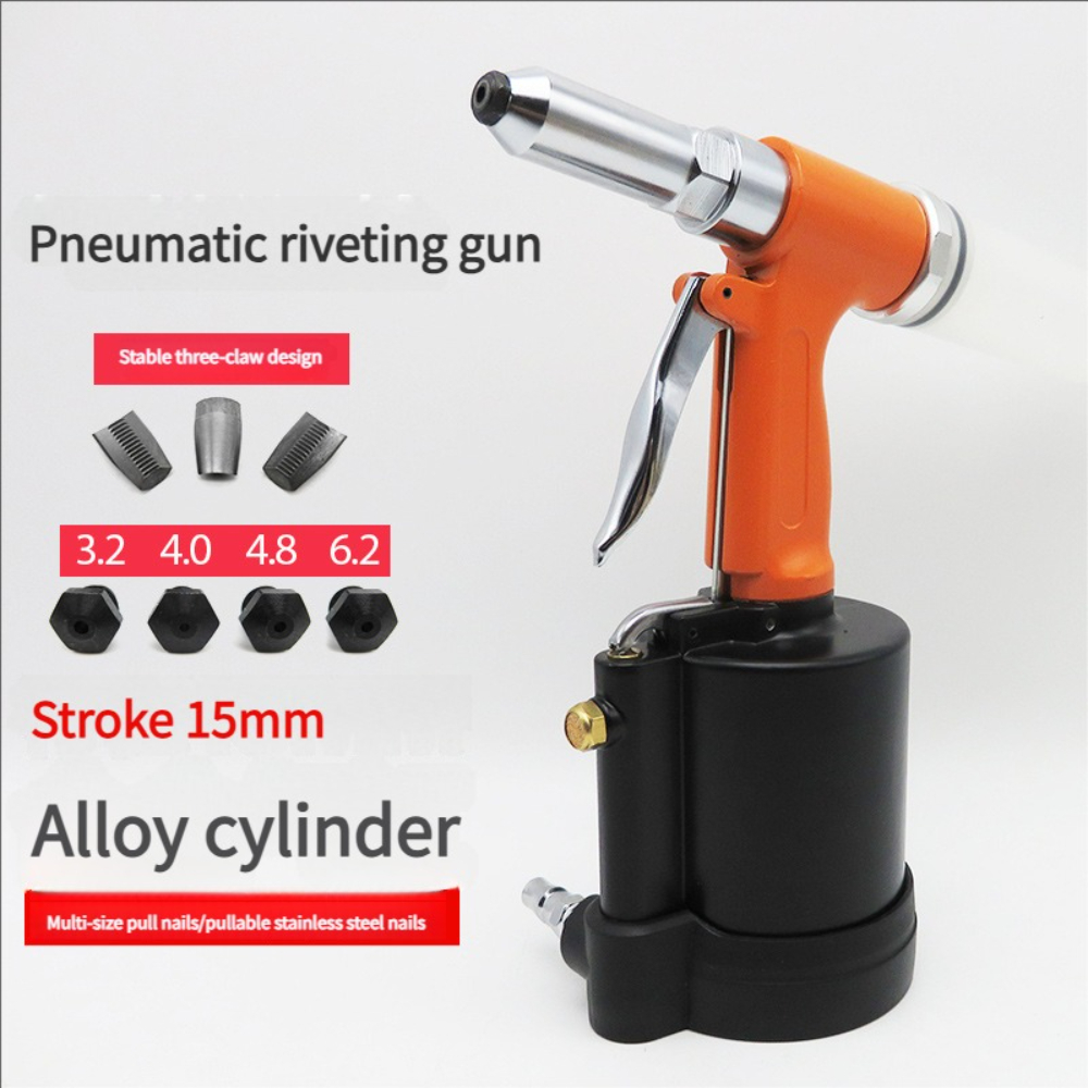 Rivet Gun Air - Pneumatische luchtklinkhamer, gereedschapsset, met 3,2 (1/8