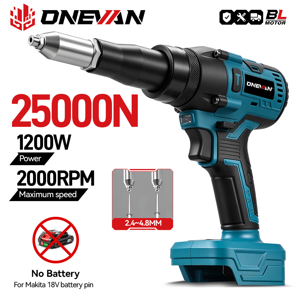ONEVAN 1200W Borstelloze Elekt - Rivet Gun Air recensie en prijs